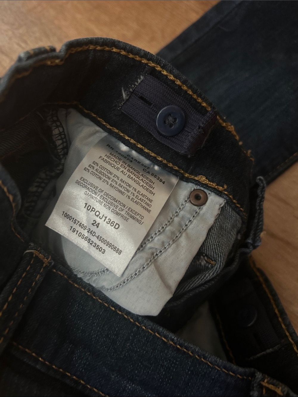 Wrangler Dark Blue Kids Denim Jeans with Contrast Stitching - Picture 4 of 5